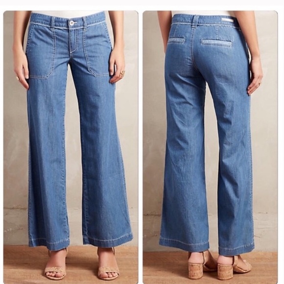 Pilcro and the Letterpress Denim - Wide-leg flared jeans